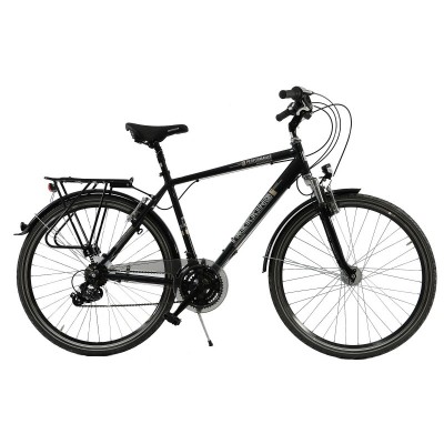 Trekingový bicykel 28" Trekking Preformance čierno-biely hliníkový